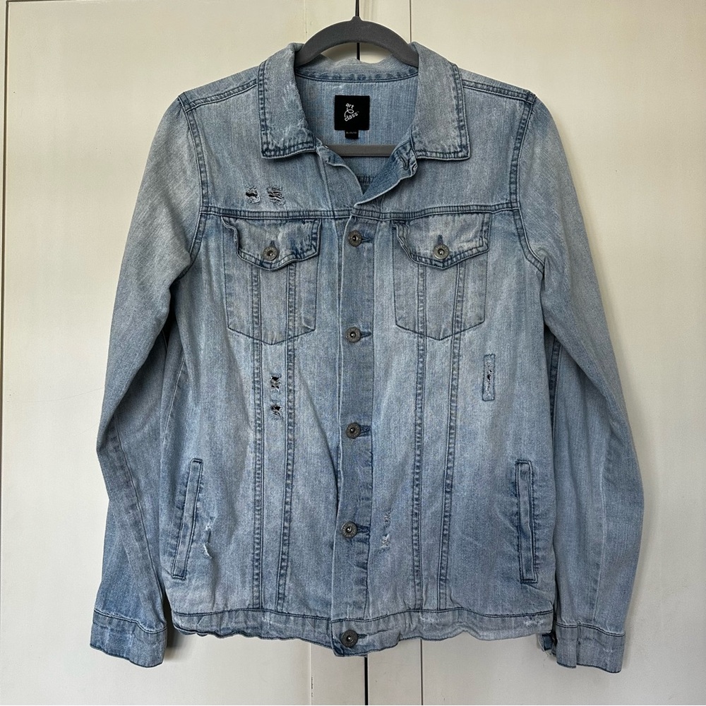 Art Class Distressed Denim Jacket Kids Boys Size XL 100% Cotton